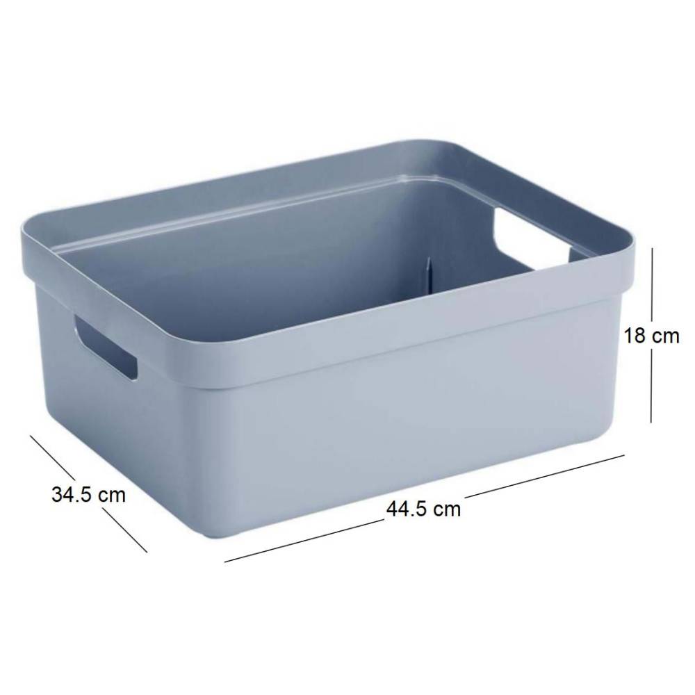 Sunware - Boite de rangement Sigma home Box 24L Bleu gris - Imagen 4