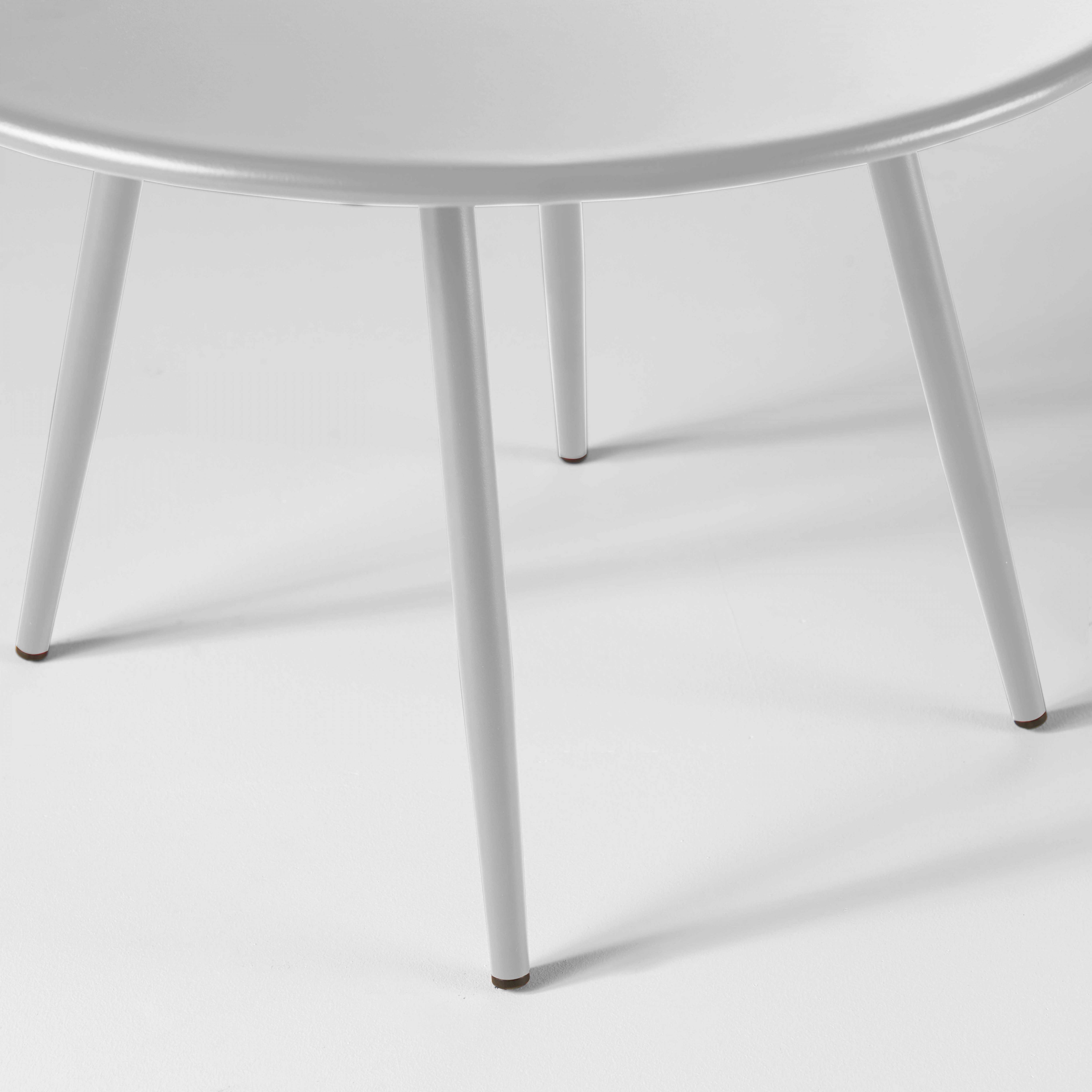 Oviala - Table basse de jardin ronde en métal blanc 40 cm Palavas - Oviala - Imagen 5