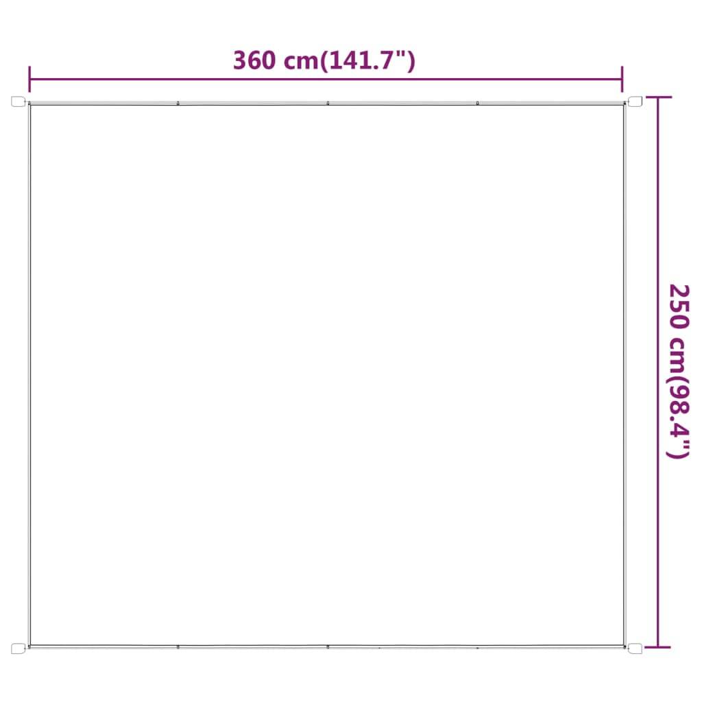 Helloshop26 - Auvent vertical 250x360 cm tissu oxford blanc - Imagen 5