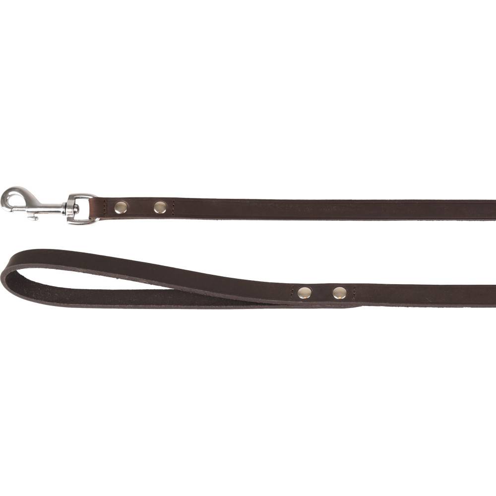 Laisse 130 cm x 16 mm  RONDO riveté brun pour chien