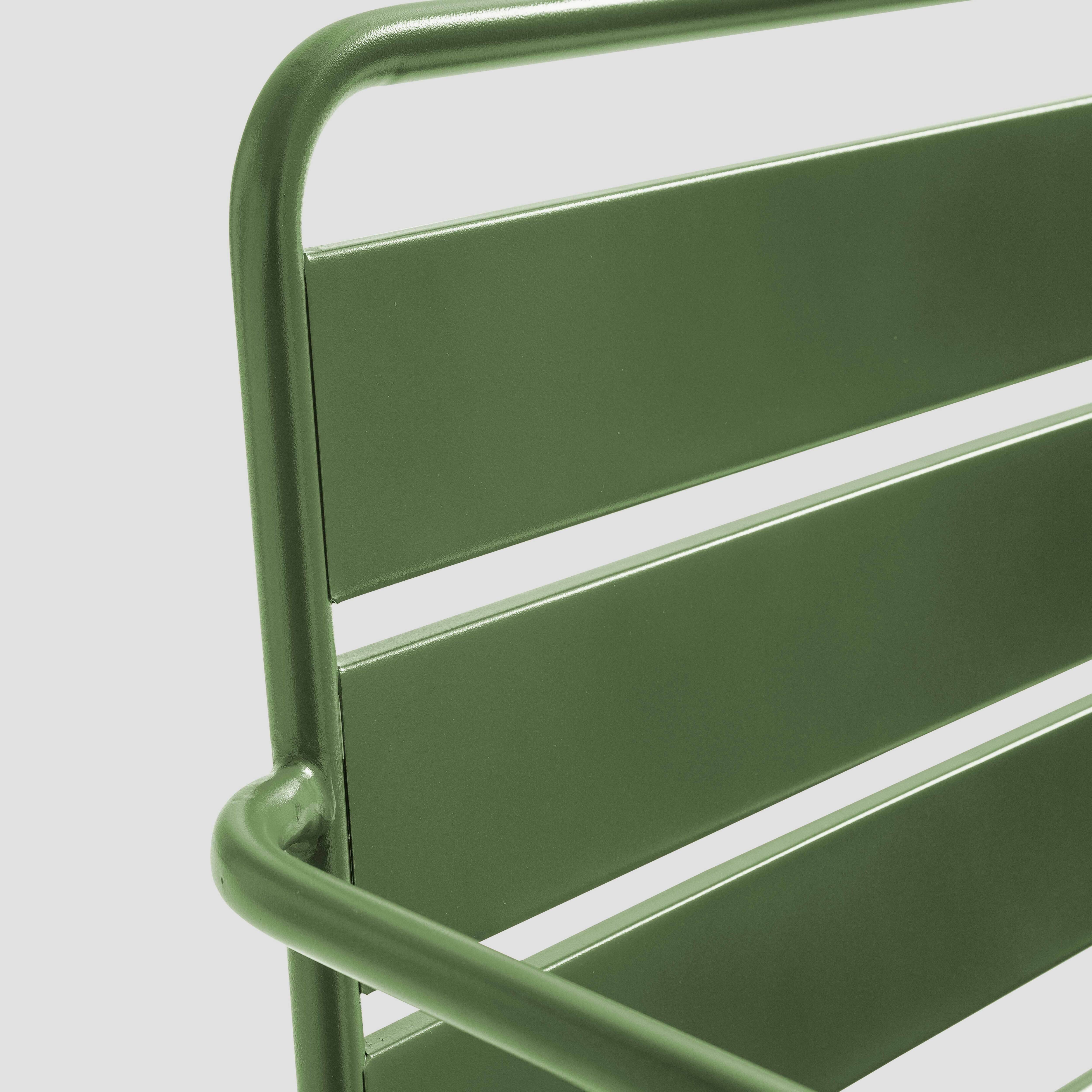 Oviala - Fauteuil bas de jardin en métal vert cactus Palavas - Oviala - Imagen 5