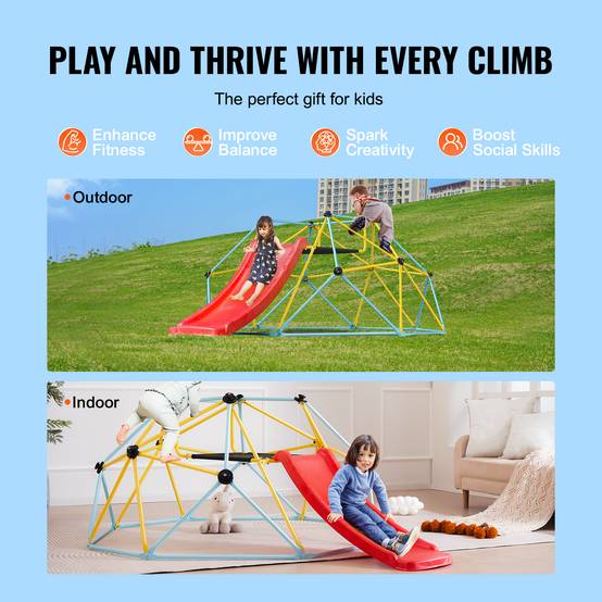 Dôme d'Escalade Géométrique pour Enfants 3-10 Ans, Cage d'Escalade 305 cm, Supporte 340 kg, avec Poignée d'Escalade, Assemblage Facile, Aire de Jeux Extérieure et Intérieure, Arrière-cour | FR Dôme d'Escalade Géométrique pour Enfants 3-10 Ans, Cage d'Escalade 305 cm, Supporte 340 kg, avec Poignée d'Escalade, Assemblage Facile, Aire de Jeux Extérieure et Intérieure, Arrière-cour | FR