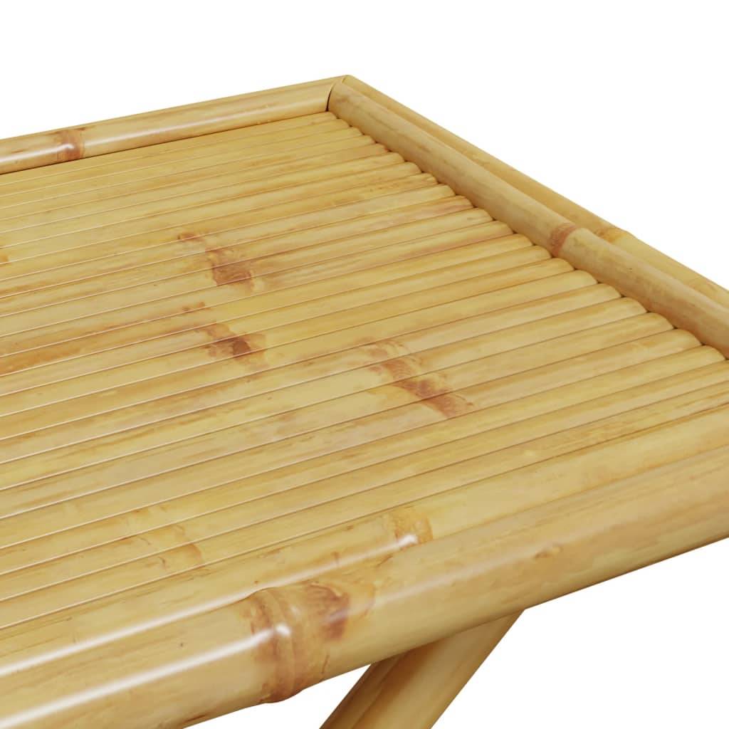 Table de Repas Pliable en Bambou 110x55 cm, Table de Jardin Rectangulaire 4 Personnes – ComfortXL Outdoor Living - Image 7
