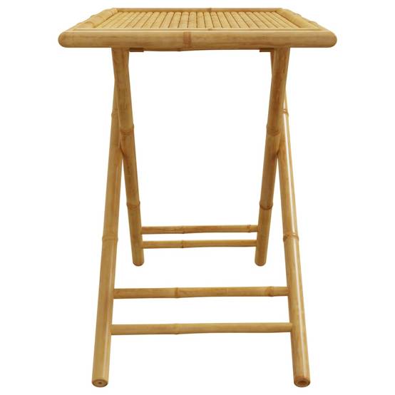 Table de Repas Pliable en Bambou 110x55 cm, Table de Jardin Rectangulaire 4 Personnes – ComfortXL Outdoor Living - Image 5