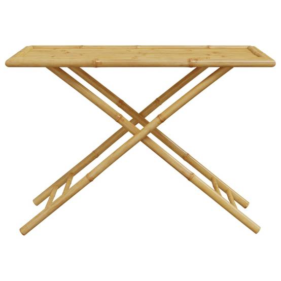 Table de Repas Pliable en Bambou 110x55 cm, Table de Jardin Rectangulaire 4 Personnes – ComfortXL Outdoor Living - Image 4
