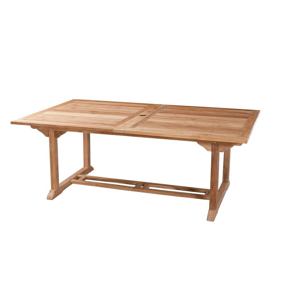 Macabane - FUN - Ensemble de jardin table bois teck 6 chaises / 2 fauteuils gris - Imagen 3