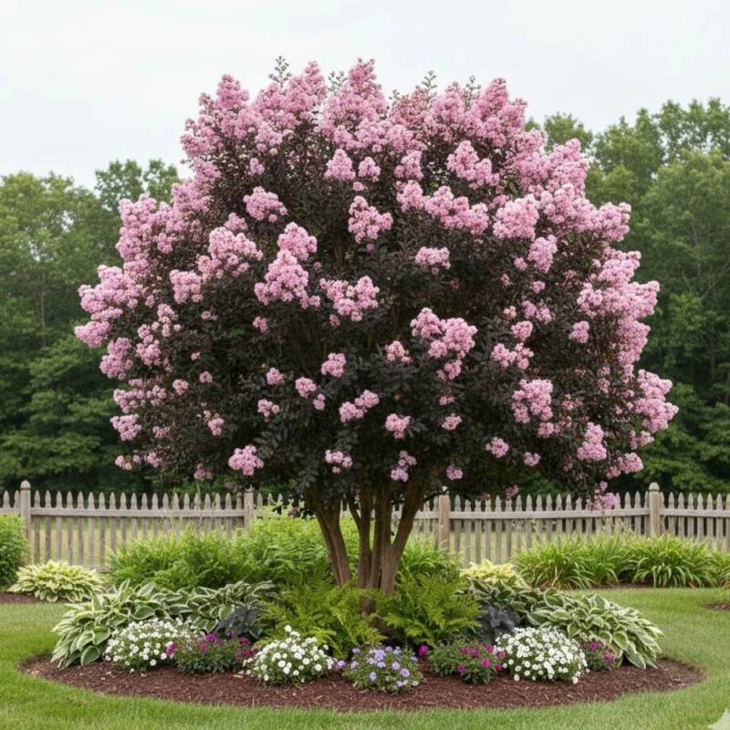Lilas des indes Moonlight Magic® 'PIILAG-IV', Lagerstroemia à fleurs Rose - feuillage Caduc - Pot de 7 L - 1/4 tige- hauteur à maturité De 2,50 m à 3 - Image 4