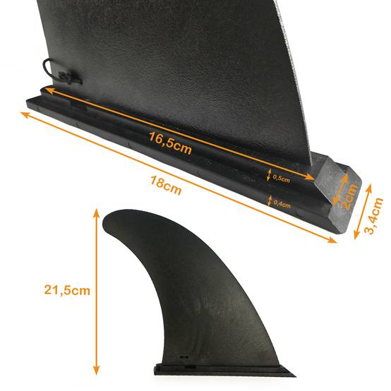 Kangui - KANGUI Aileron central de rechange paddles gonflables avec système de fixation à glissière 22x18cm - Image 4