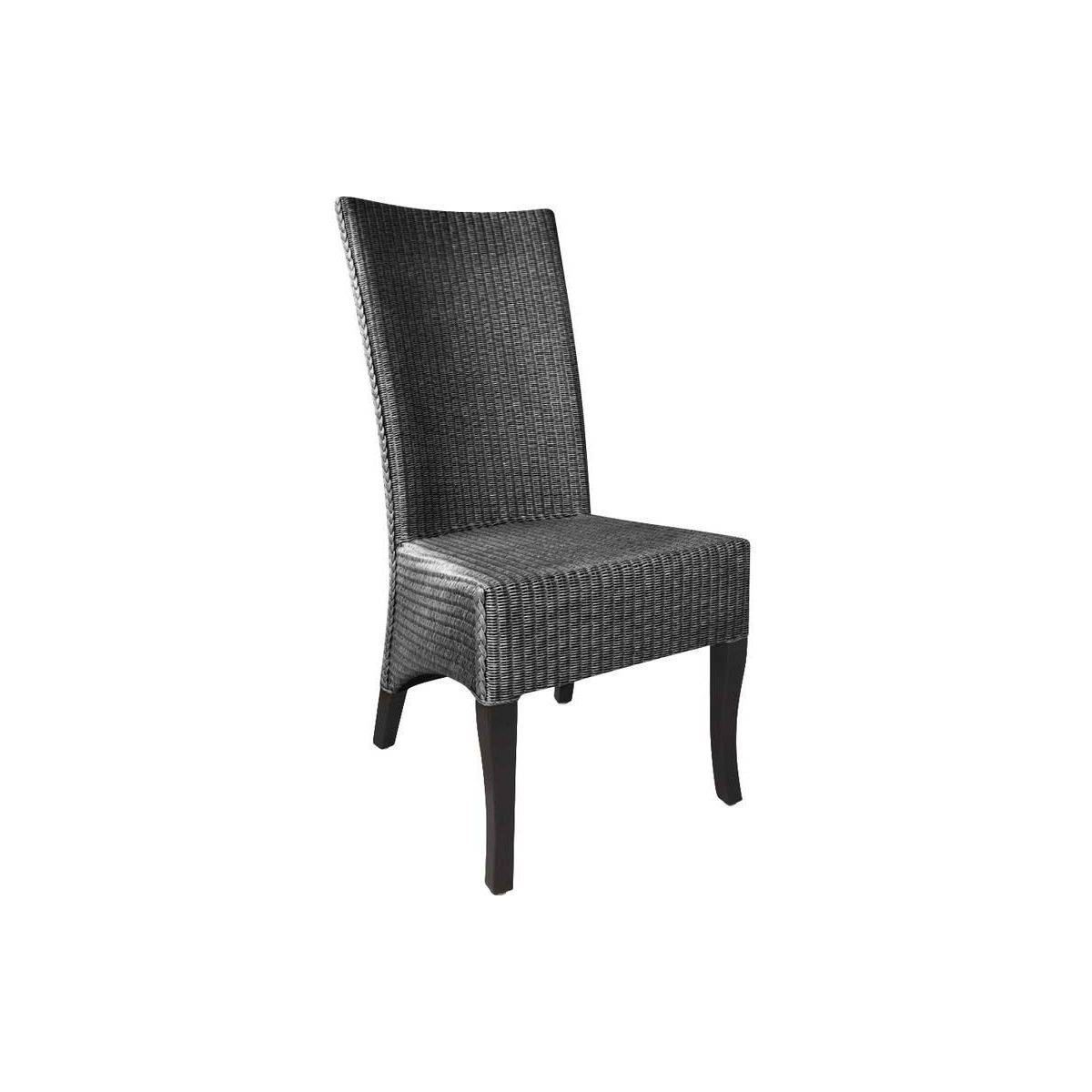 Aubry Gaspard - Chaise en loom et acajou Adlon