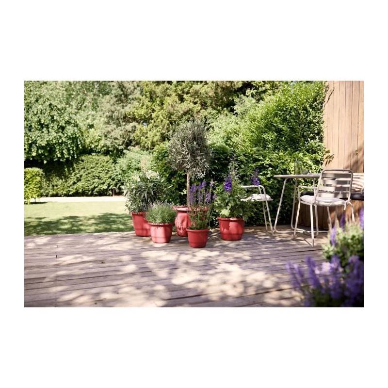 Elho - Pot De Fleurs - Elho - Amiga Rond 30 - Rouge - L 30 X B 29.5 X H 22 Cm - Extérieur - 100% Recyclé - Image 4