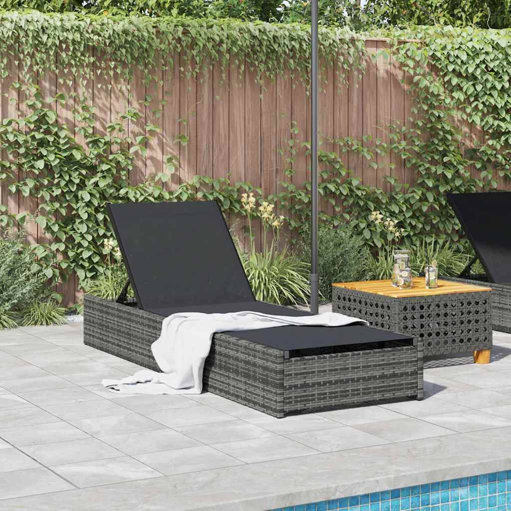 Vidaxl - Transat Gris 200,5 x 70 x 75 cm polyrotin vidaXL 42004126 - Image 4