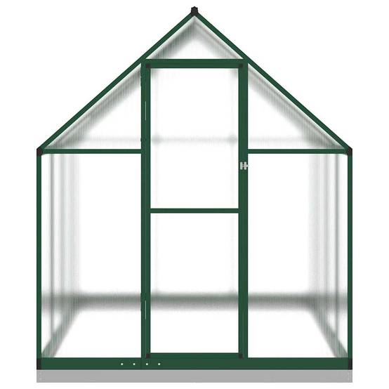 ComfortXL - Serre Jardin Polycarbonate Aluminium Base Acier Hivernage 224x169cm Vert - ComfortXL Outdoor Living - Image 3