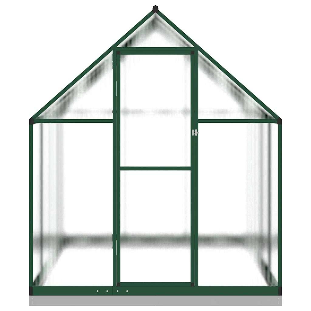 ComfortXL - Serre Jardin Polycarbonate Aluminium Base Acier Hivernage 224x169cm Vert - ComfortXL Outdoor Living - Image 3