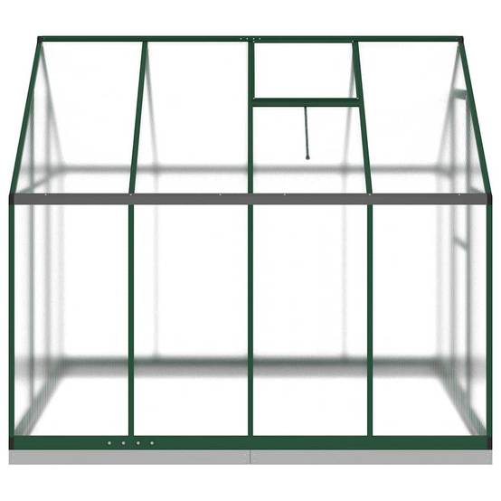 ComfortXL - Serre Jardin Polycarbonate Aluminium Base Acier Hivernage 224x169cm Vert - ComfortXL Outdoor Living - Image 4