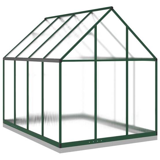 ComfortXL - Serre Jardin Polycarbonate Aluminium Base Acier Hivernage 224x169cm Vert - ComfortXL Outdoor Living - Image 5