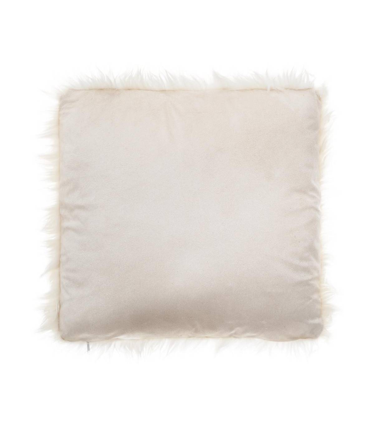 Coussin déhoussable Fourrure Ivoire 40 x 40 cm - Imagen 2