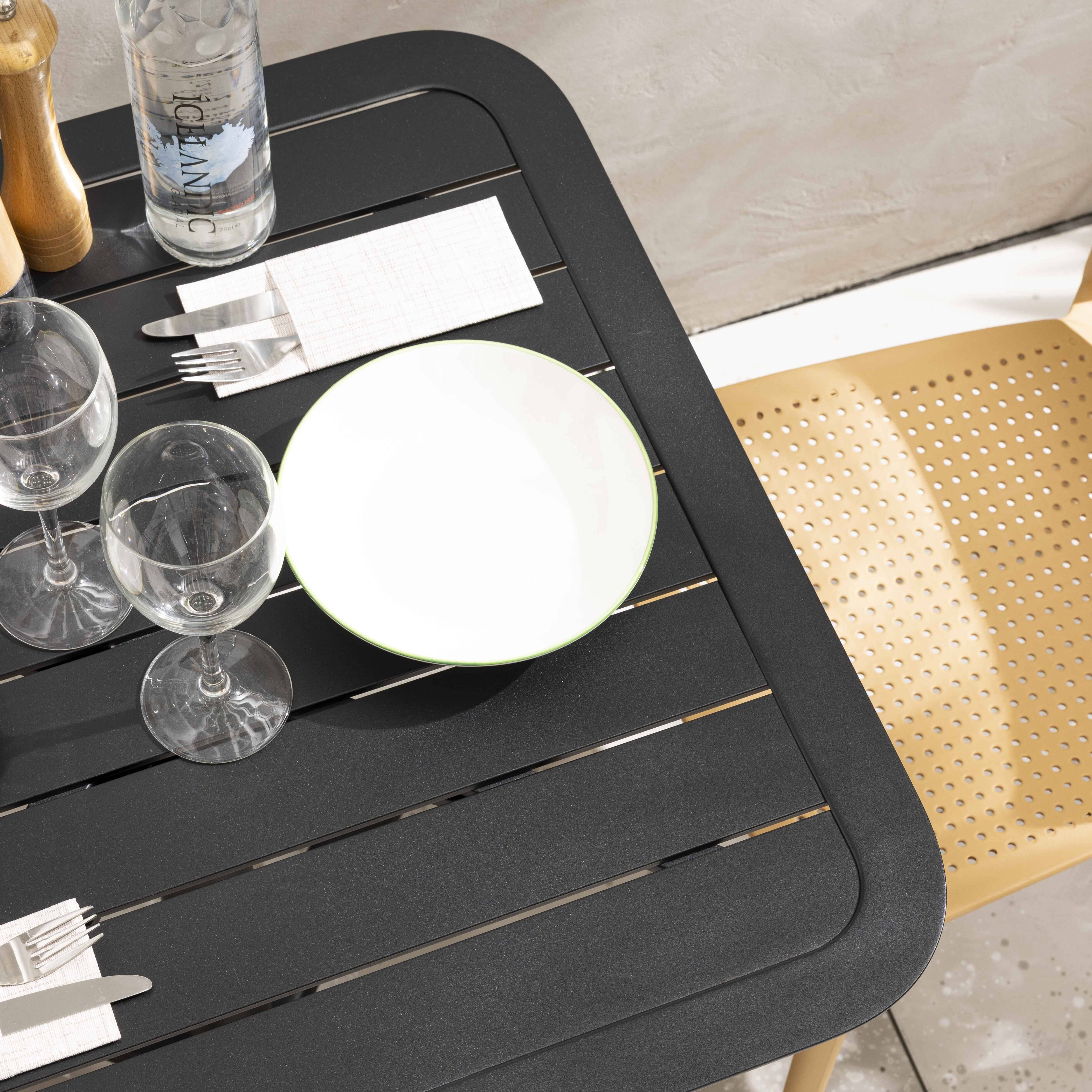 Oviala - Table inclinable de terrasse 60 x 60 cm noir Almada - Oviala - Imagen 3