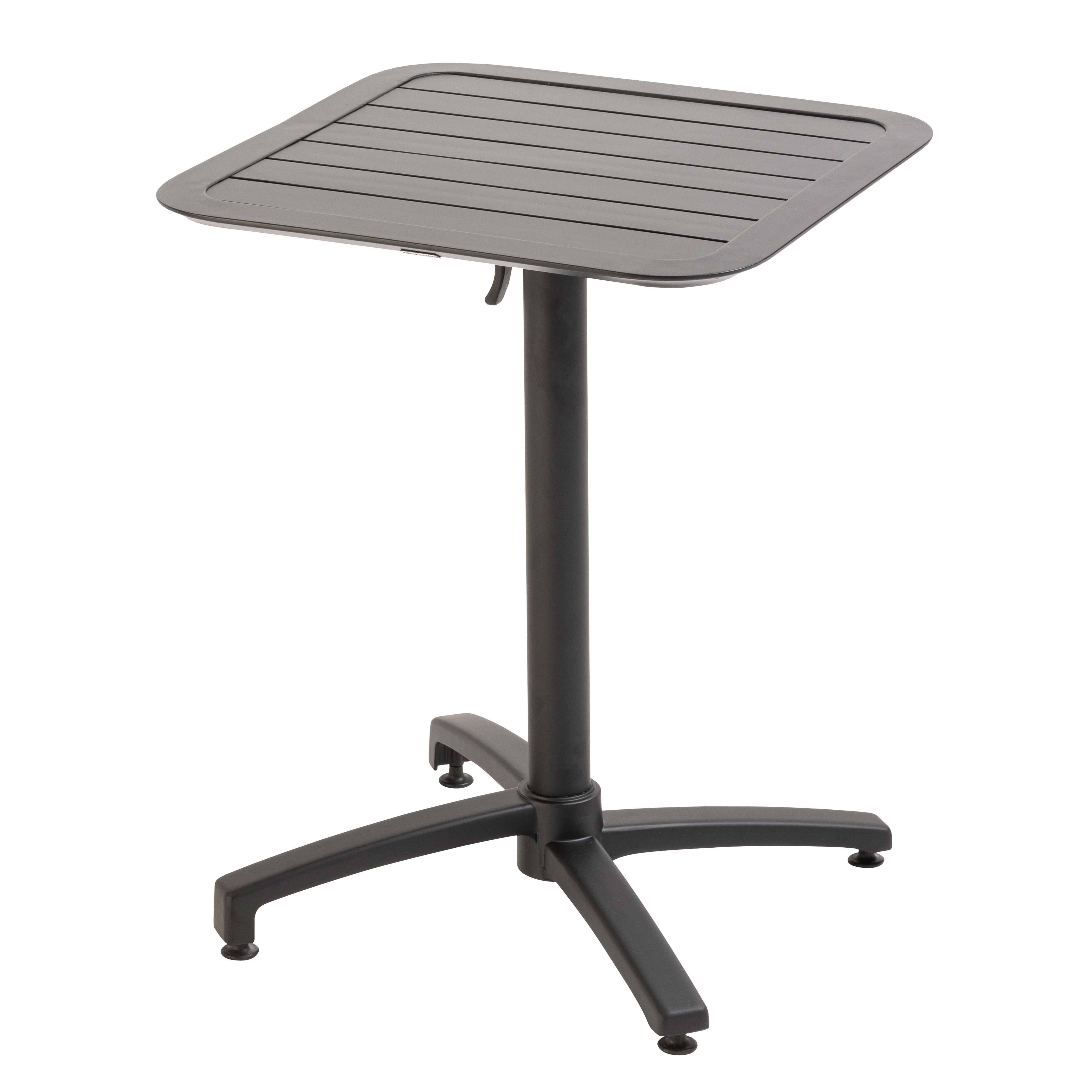 Oviala - Table inclinable de terrasse 60 x 60 cm noir Almada - Oviala - Imagen 1