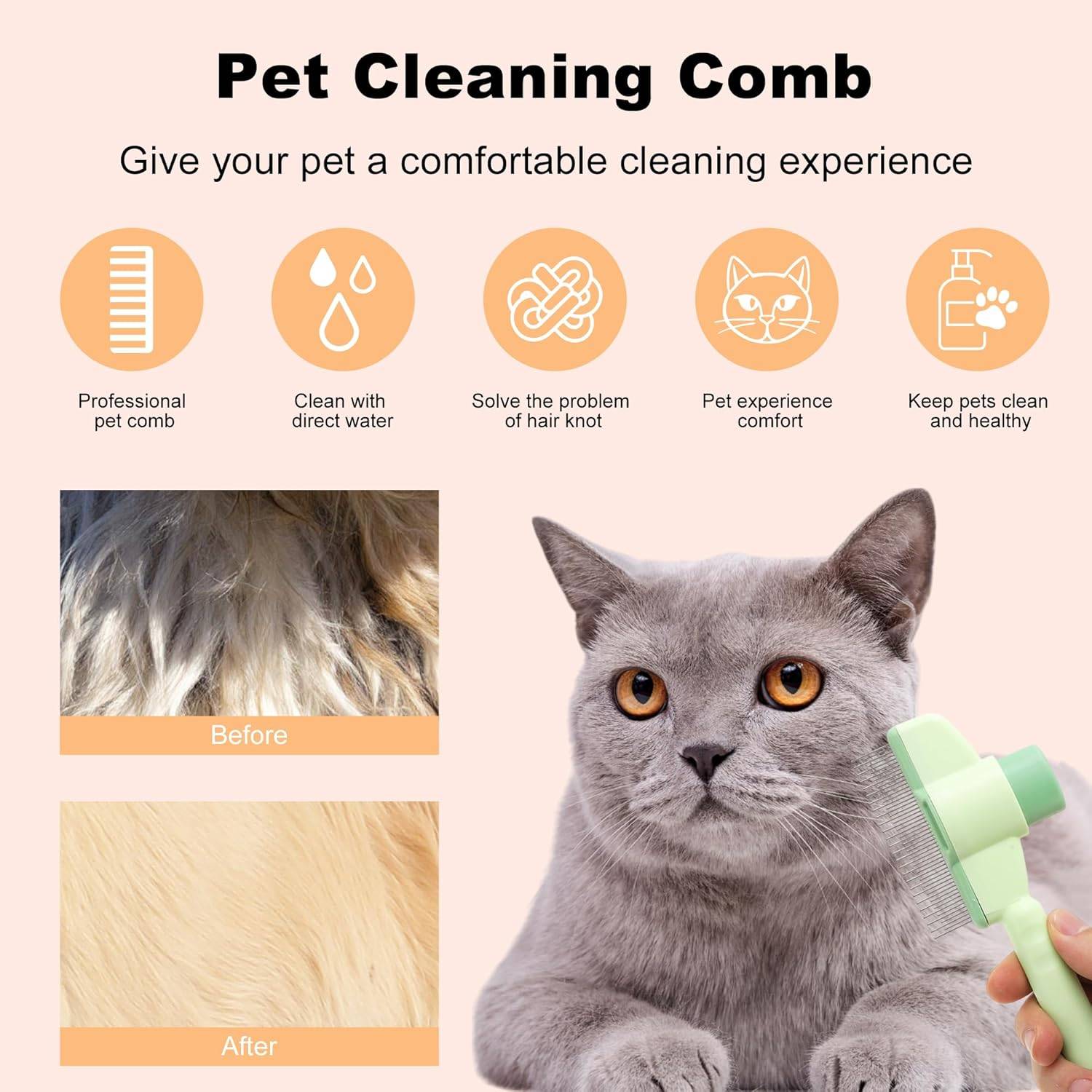 DtopbuyAge - Peigne Autonettoyant pour Chien et Chat DtopbuyAge - Image 3
