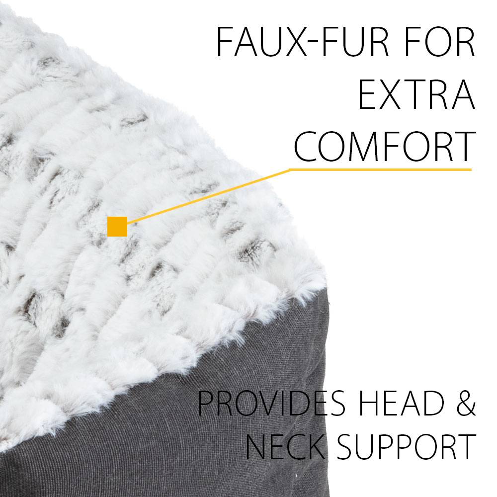 Ferplast - Ferplast Panier Chien Coussin Chien Petite taille Panier Chat Coussin Chat Doux et Confortable 91 x 72 x h 19 cm. Gris - Imagen 6