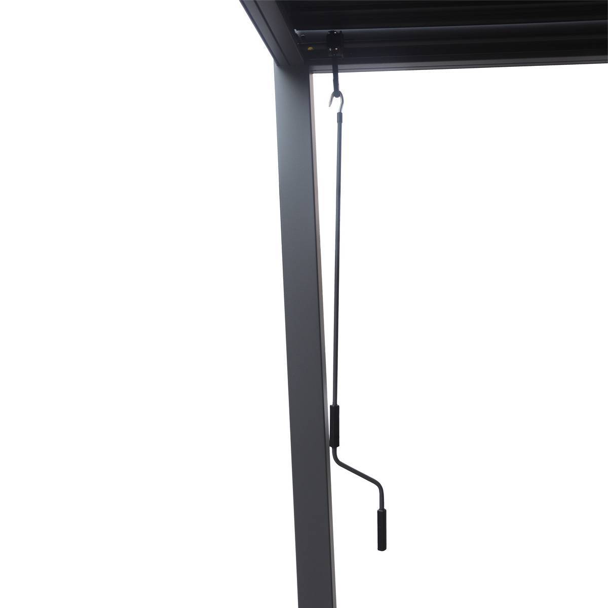 Pergola autoportante Evonis 3x3m gris graphite Hespéride - Image 4