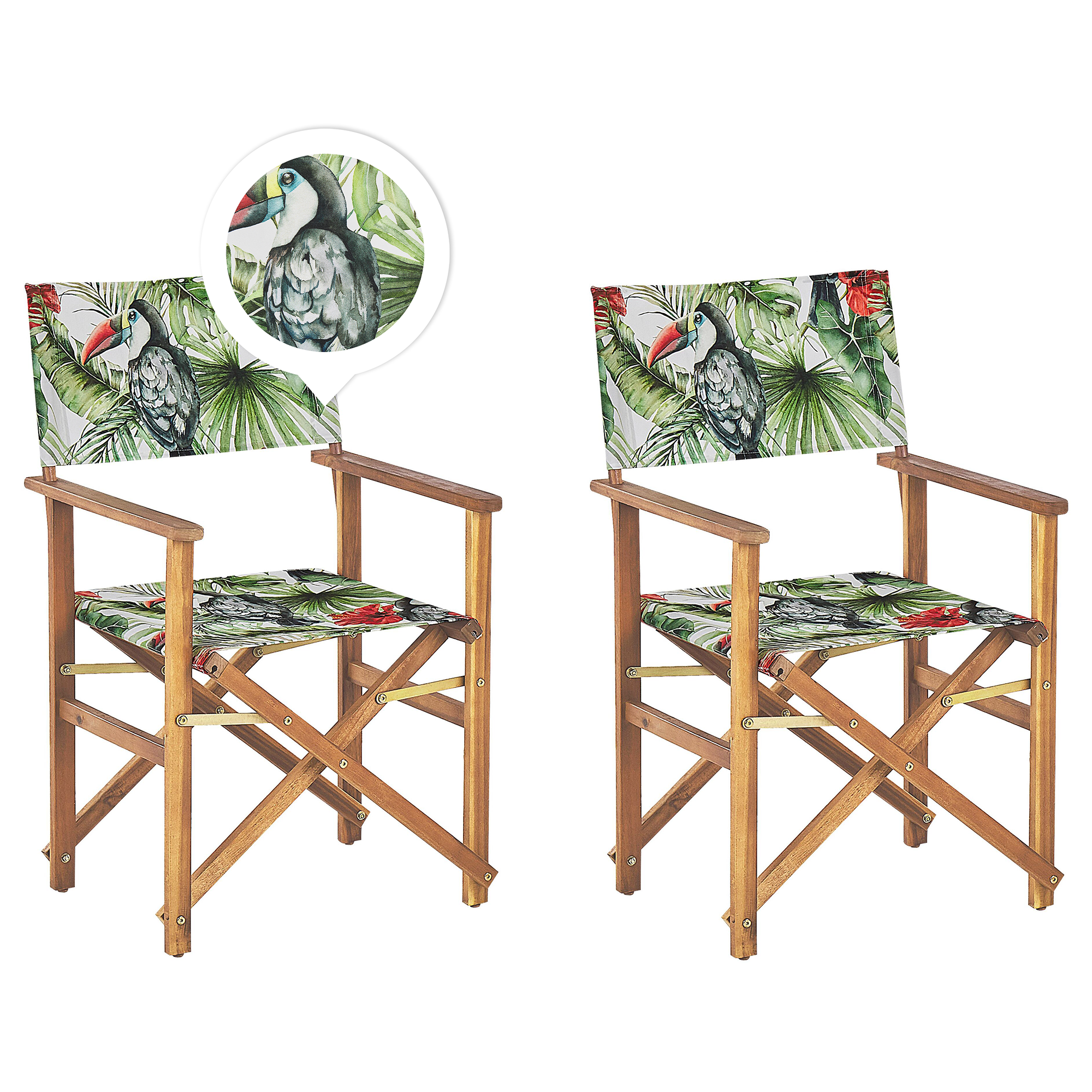 Beliani - Chaise de jardin Tissu Vert CINE - Beliani - Imagen 2