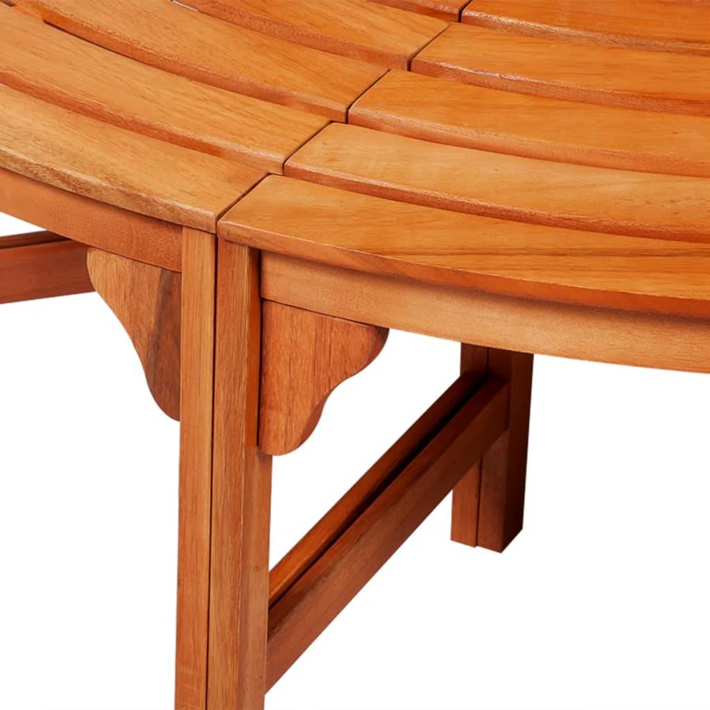 Helloshop26 - Banc de jardin meuble de patio d'extérieur terrasse d'arbre diamètre 160 cm bois - Imagen 2