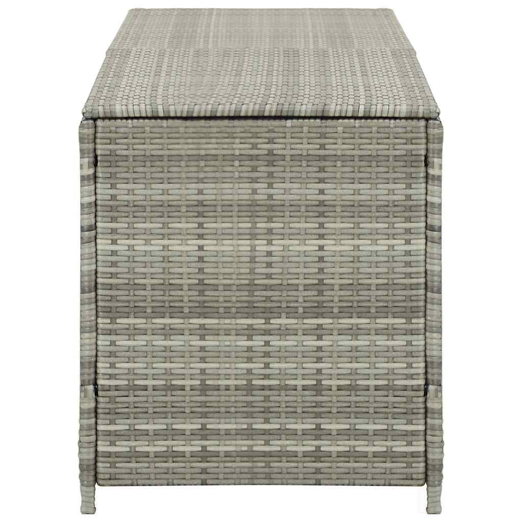 Coffre de Jardin XXL Résine Tressée Étanche avec Vérins pour Extérieur Gris 200x50x60 cm – ComfortXL Outdoor Living - Image 5