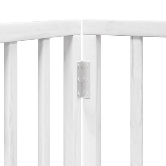 ComfortXL - Barrière Chien avec Porte 6 Panneaux Bois Pliable Sécurité 300x60cm Blanc – ComfortXL Outdoor Living - Image 8