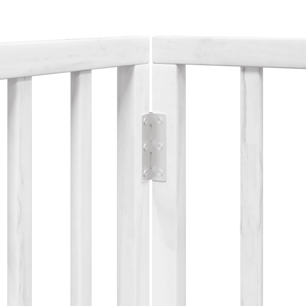 ComfortXL - Barrière Chien avec Porte 6 Panneaux Bois Pliable Sécurité 300x60cm Blanc – ComfortXL Outdoor Living - Image 8