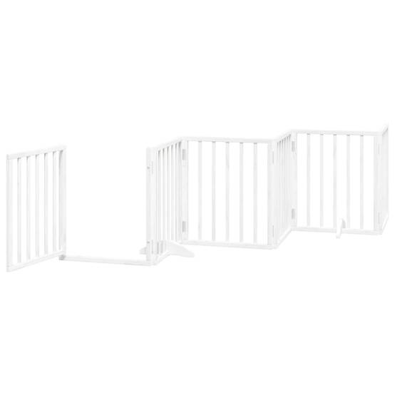 ComfortXL - Barrière Chien avec Porte 6 Panneaux Bois Pliable Sécurité 300x60cm Blanc – ComfortXL Outdoor Living - Image 4