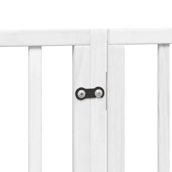 ComfortXL - Barrière Chien avec Porte 6 Panneaux Bois Pliable Sécurité 300x60cm Blanc – ComfortXL Outdoor Living - Image 9