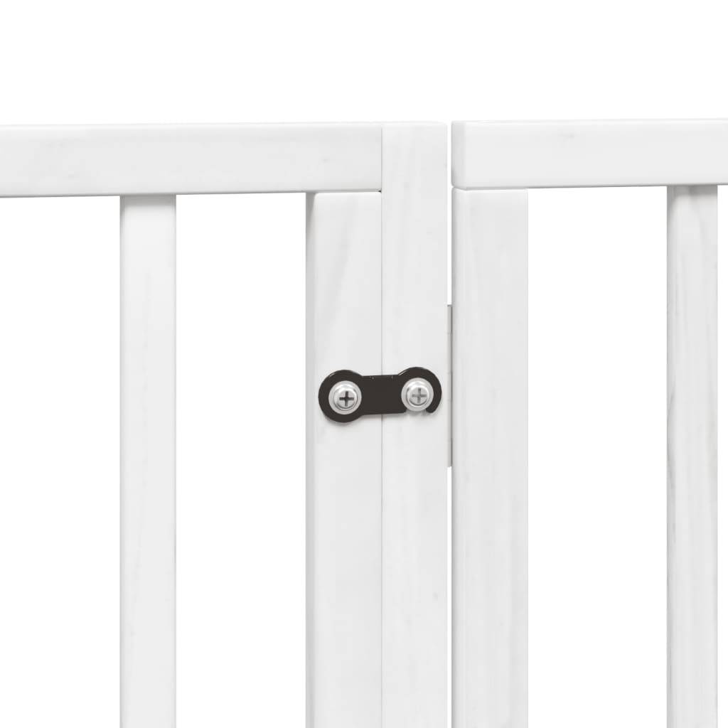 ComfortXL - Barrière Chien avec Porte 6 Panneaux Bois Pliable Sécurité 300x60cm Blanc – ComfortXL Outdoor Living - Image 9