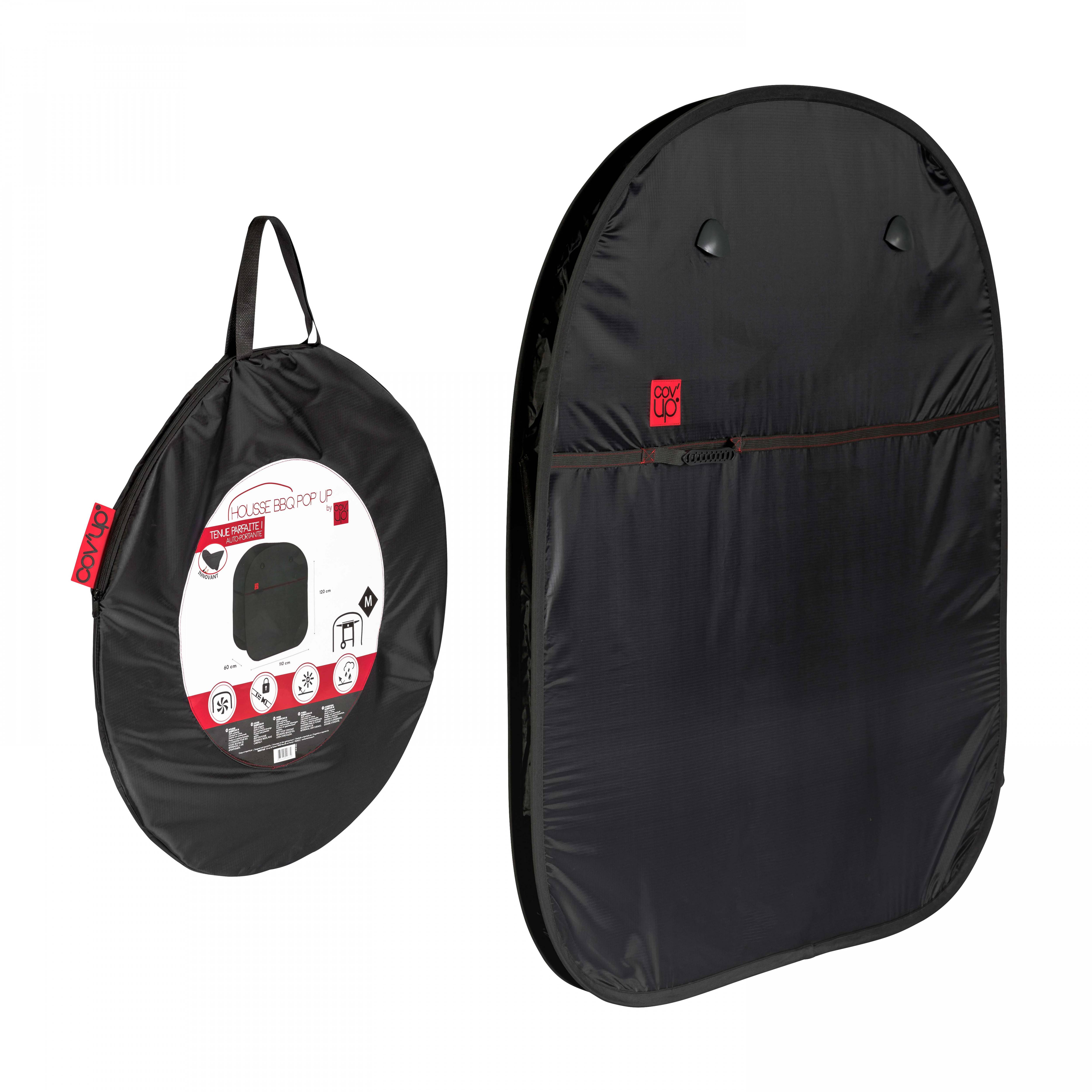 Oviala - Housse de protection Pop'Up pour barbecue xl en polyester noir Housse Pop'Up - Oviala - Imagen 4