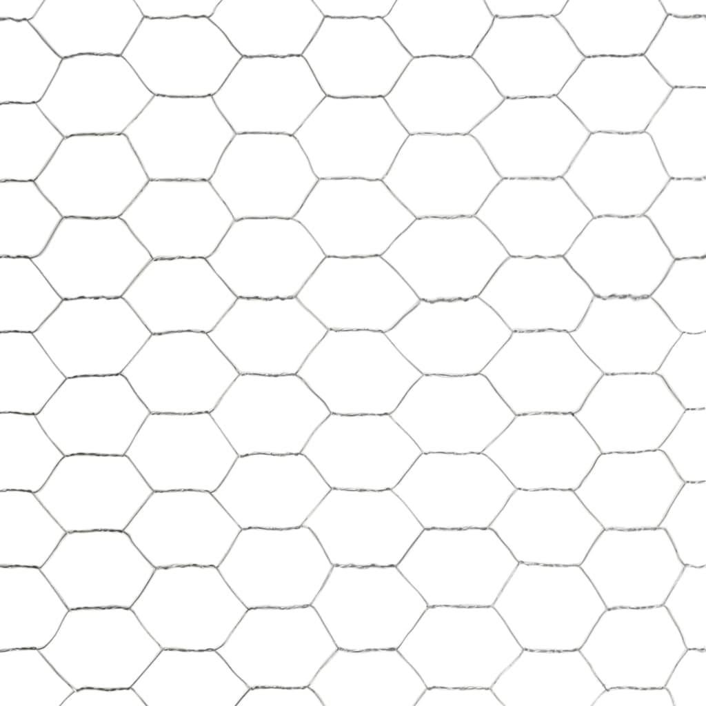 ComfortXL - Grillage Poule Acier Galvanisé Enclos Clôture Souple 25x1,2m Argent - ComfortXL Outdoor Living - Image 4