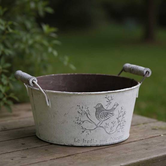 Aubry Gaspard - Jardinière ronde Métal patiné 19 cm - Aubry Gaspard - Image 2