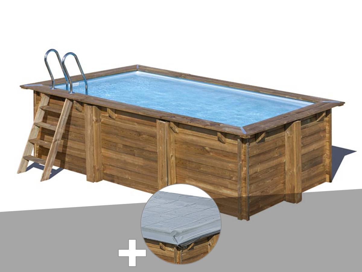 Gré - Kit piscine bois Gré Marbella 2 4,20 x 2,70 x 1,17 m + Bâche hiver