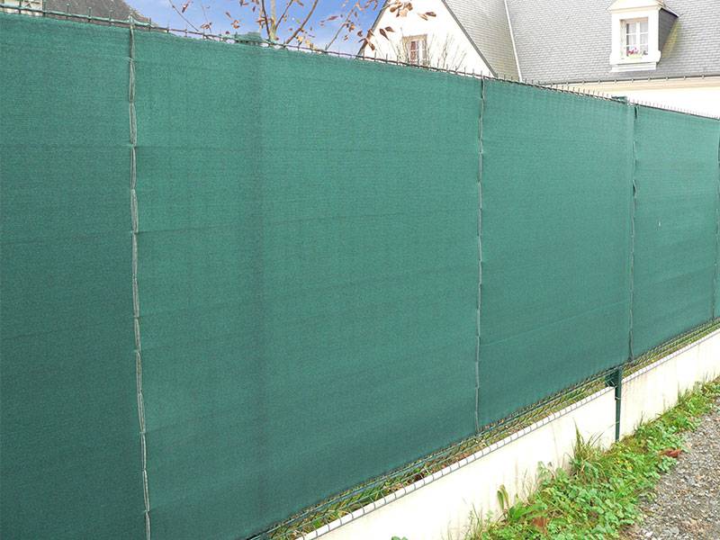 Maille Store - Brise-vue 100% - Vert/Noir - 300gr/m² - Boutonnières Vert/Noir 1.5m x 25m - Imagen 2
