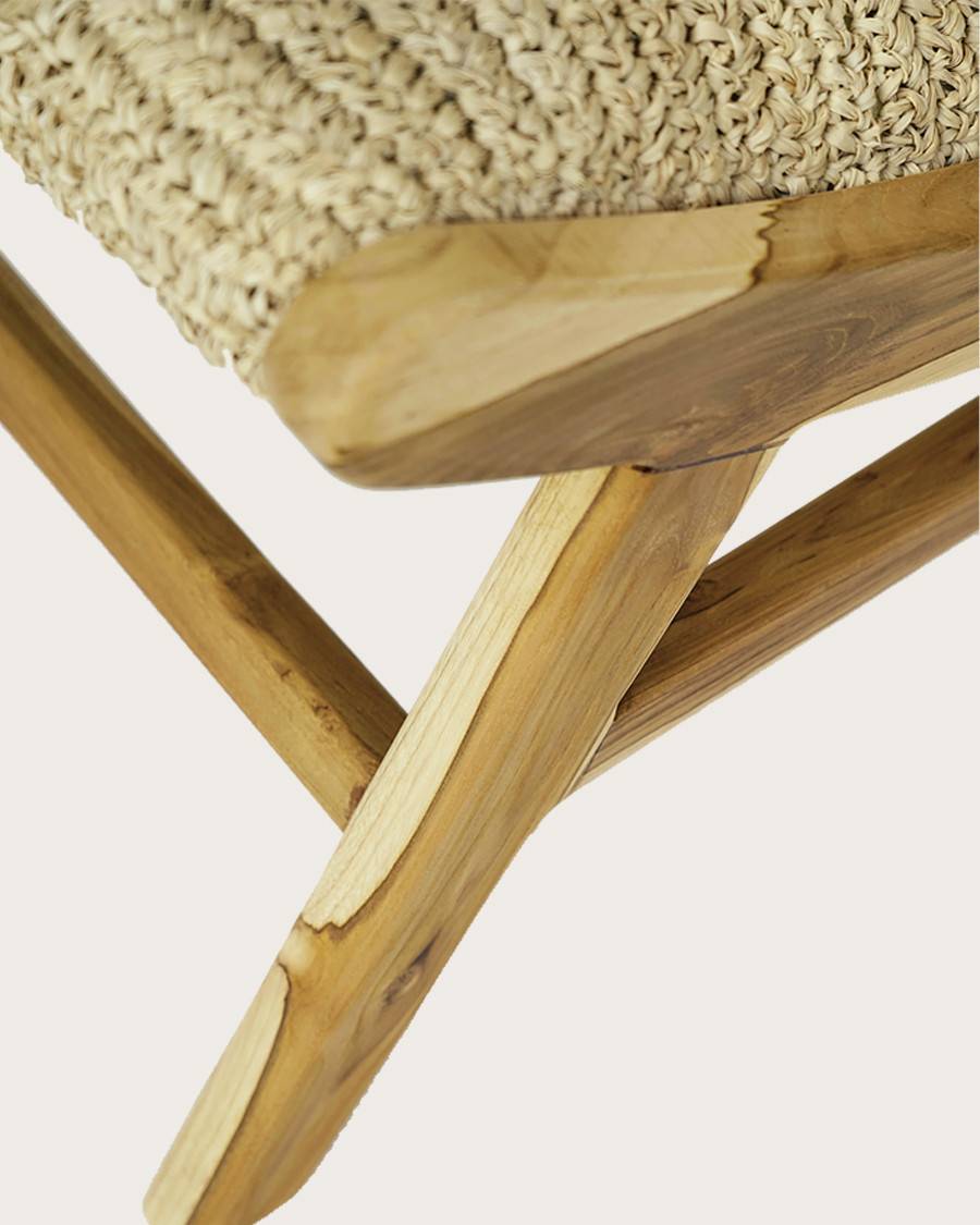 Kaho - Fauteuil en teck massif et corde - UNIQKA - Imagen 7