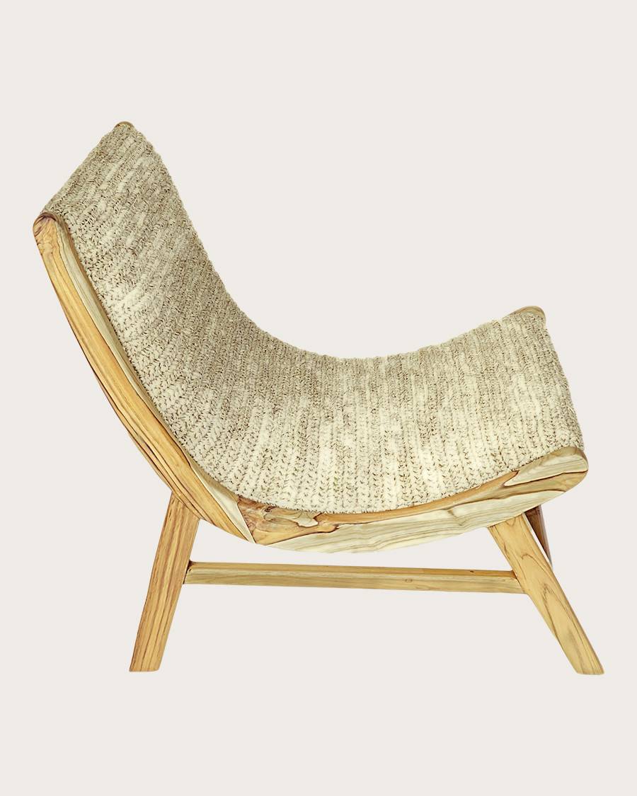 Kaho - Fauteuil en teck massif et corde - UNIQKA - Imagen 3