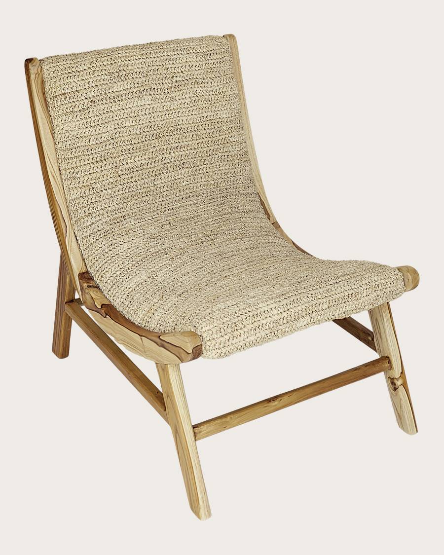 Kaho - Fauteuil en teck massif et corde - UNIQKA - Imagen 1
