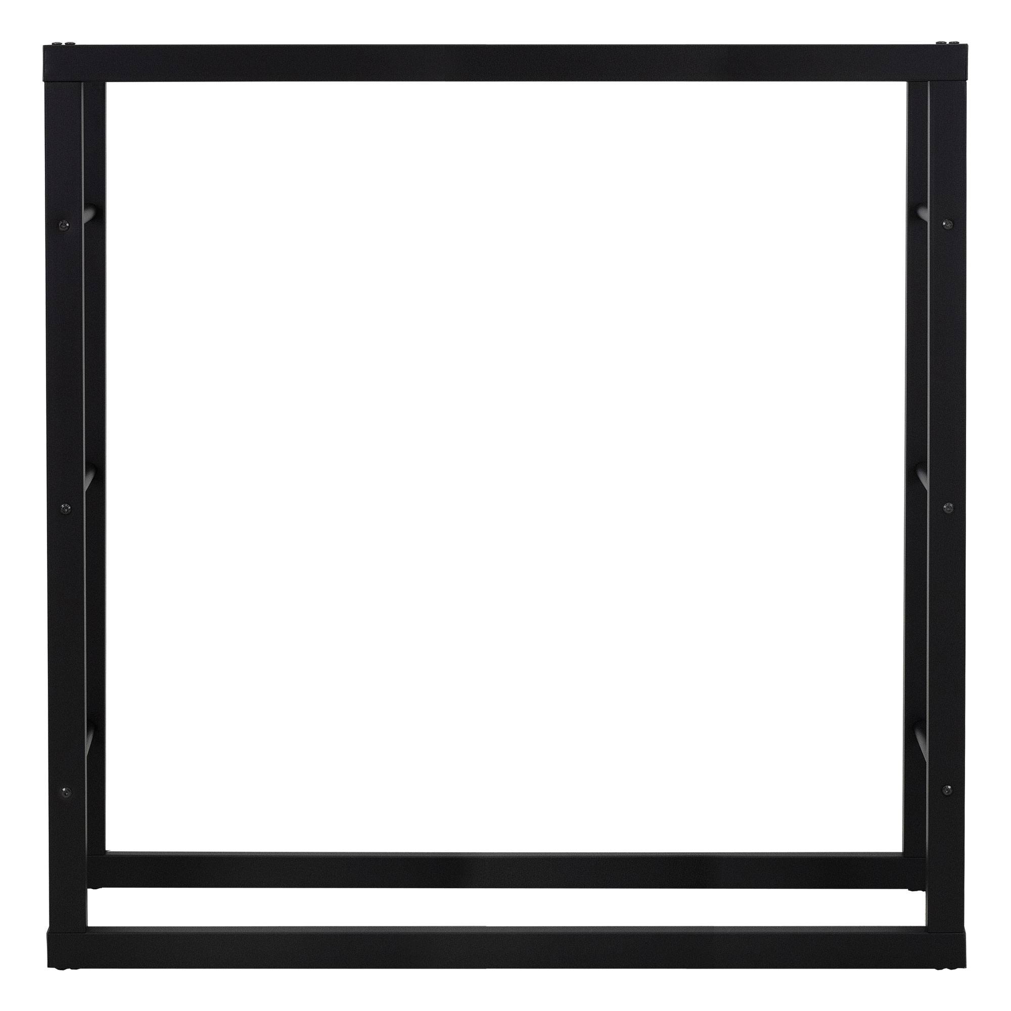 Porte-bûches / Étagère à Bois En Acier Noir - 100x25x100 Cm - ML DESIGN