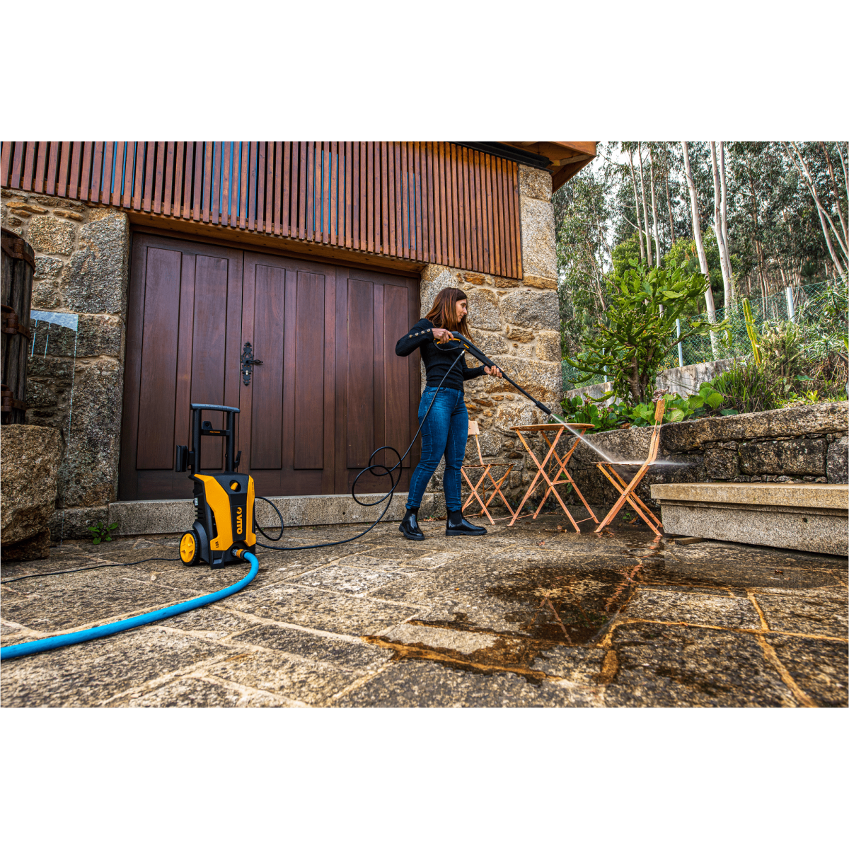 Nettoyeur haute pression 115 bars 1300W Brosse lavage Tuyau 5m Lance turbo + Filtre VITO - Imagen 8