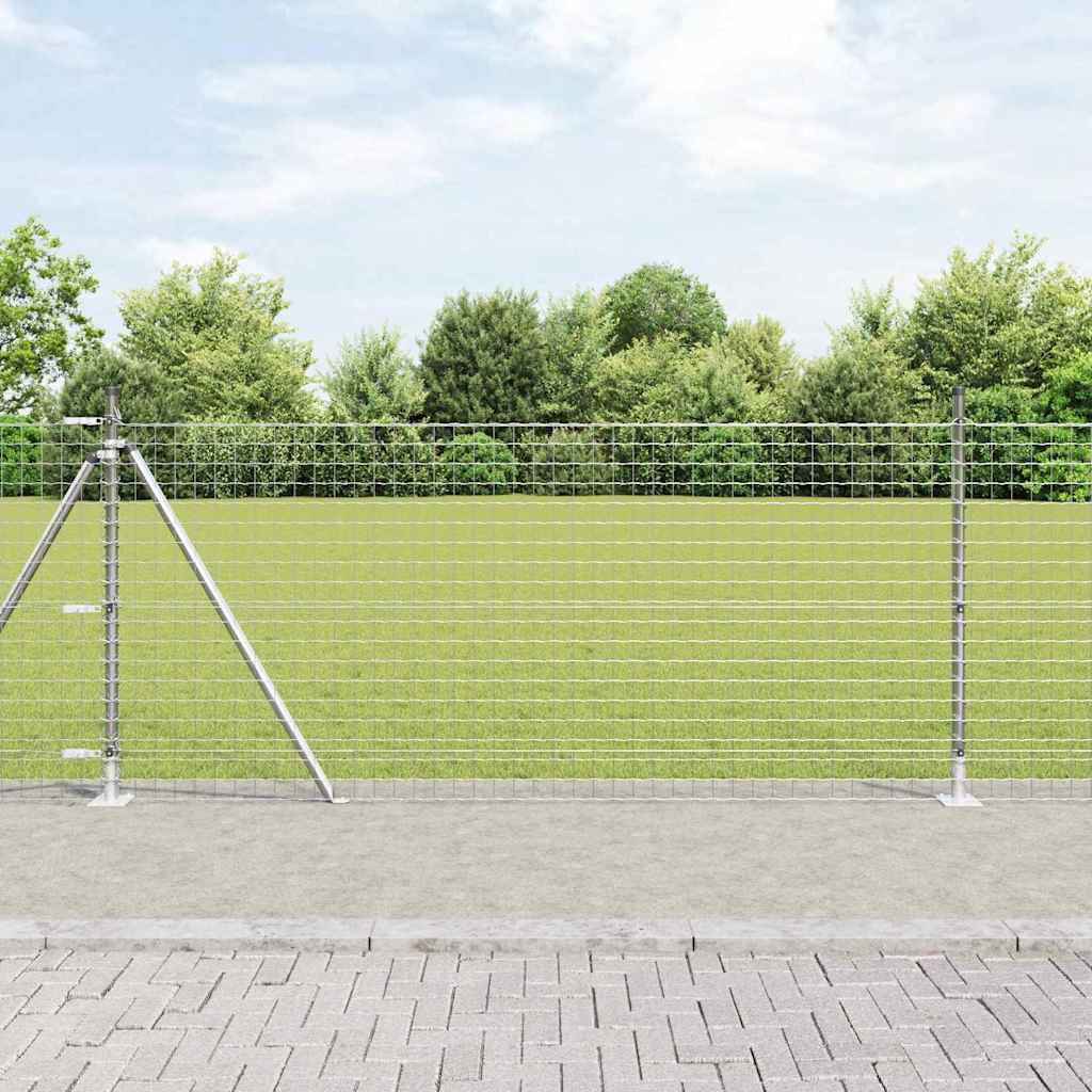 Poteau clôture acier galvanisé gris 3,2 x 3,2 x 110 cm, Poids :36.9kg - PANGIVO - Image 1
