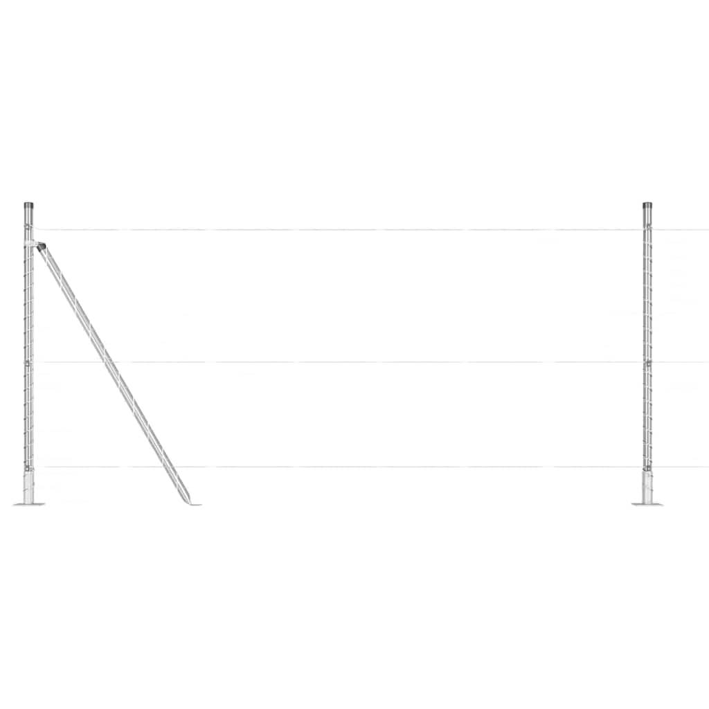 Poteau clôture acier galvanisé gris 3,2 x 3,2 x 110 cm, Poids :36.9kg - PANGIVO - Image 2