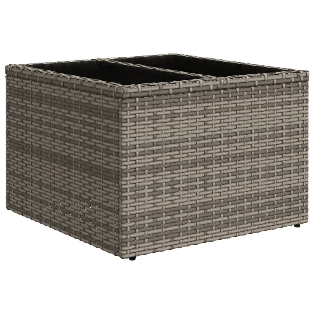 Salon de jardin bas 5 places avec table design en résine tressée Gris Anthracite – ComfortXL Outdoor Living - Image 5