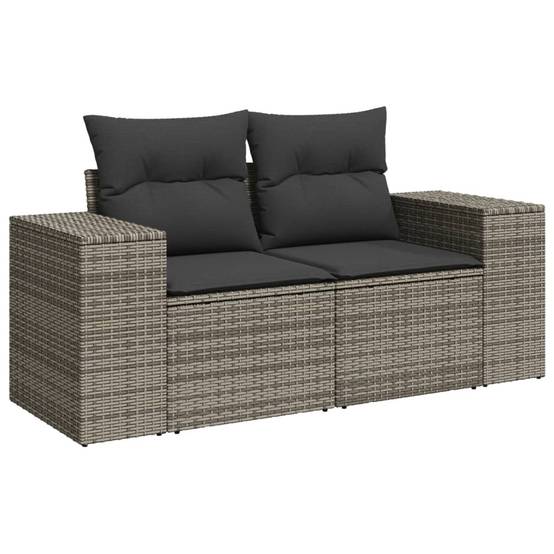 Salon de jardin bas 5 places avec table design en résine tressée Gris Anthracite – ComfortXL Outdoor Living - Image 3