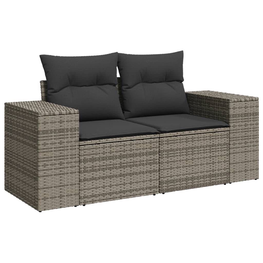 Salon de jardin bas 5 places avec table design en résine tressée Gris Anthracite – ComfortXL Outdoor Living - Image 3