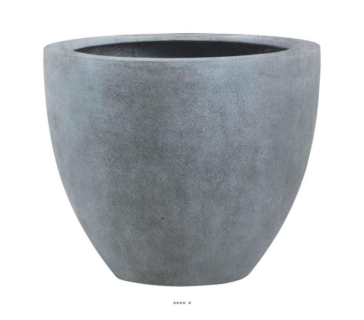 Artificielles - Bac fibres de verre/ composite Farn Ext. EggPot D50xH42cm Gris foncé - dimhaut: H 42 cm - couleur: Gris plomb-lead