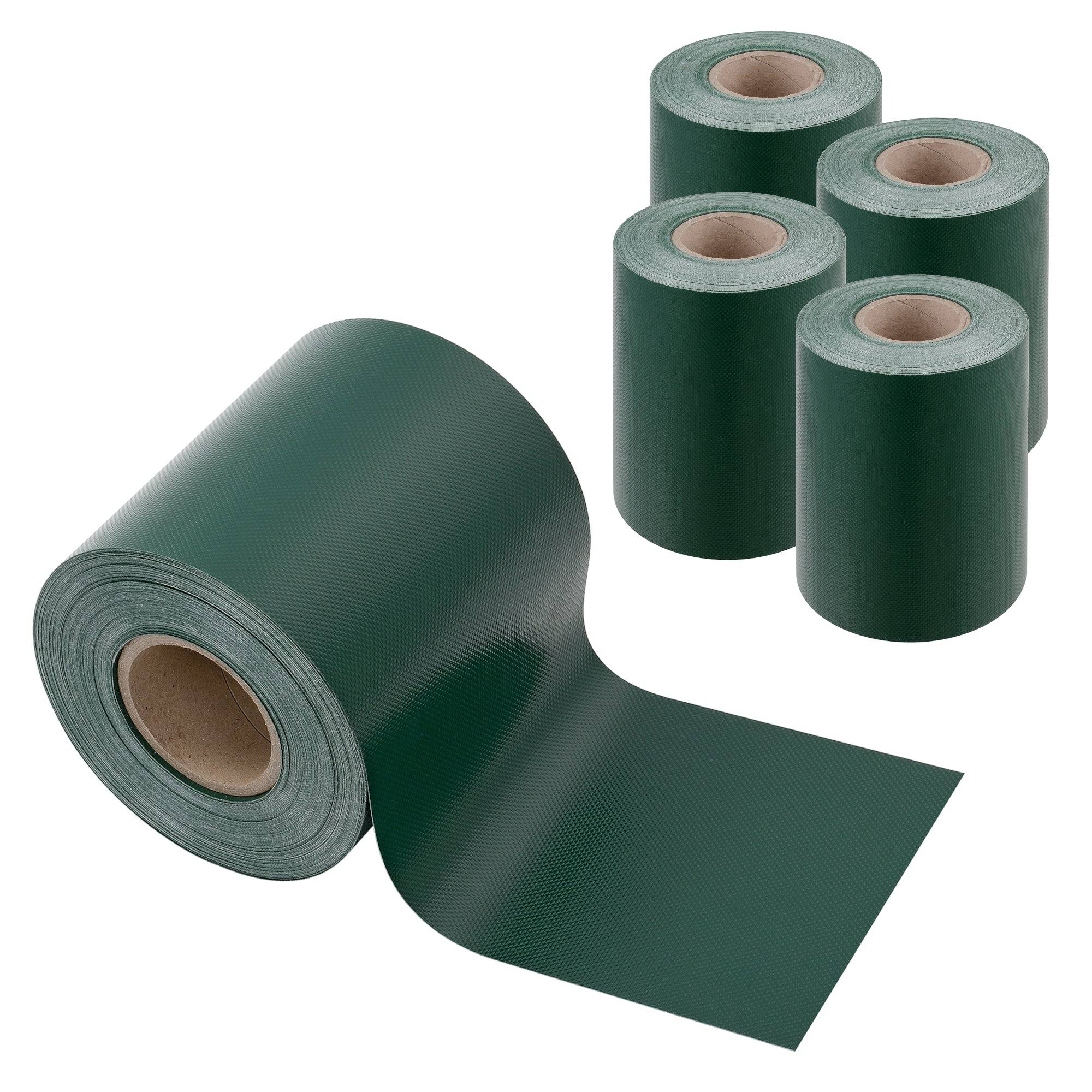 Helloshop26 - Lot de 4 bandes de brise-vue PVC 140 m x 19 cm 26,6 m² vert mousse - Imagen 1
